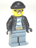 LEGO cty0462 Police - City Bandit Male, Black Knit Cap, Mask