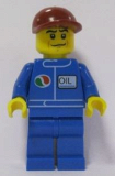 LEGO oct069 Octan - Blue Oil, Blue Legs, Dark Red Short Bill Cap, Crooked Smile